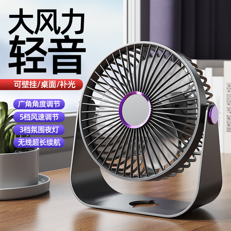 倍呵大风力台式桌面小风扇 19.9元 - 折送网