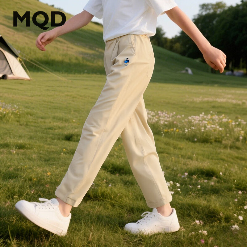 MQD男大童潮酷休闲针织长裤浅蓝色 69元，MQD男大童夏季款潮酷百搭基础休闲裤卡其/藏青 69元 - 折送网