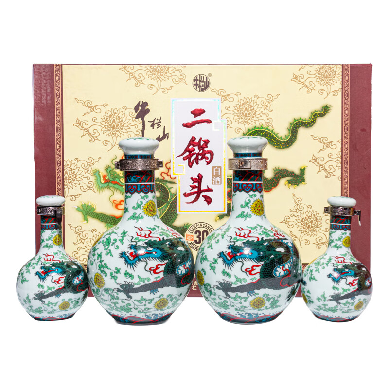 牛栏山二锅头青龙珍品30 53度500mL2瓶+125mL*2瓶礼盒装 288元 - 86线报