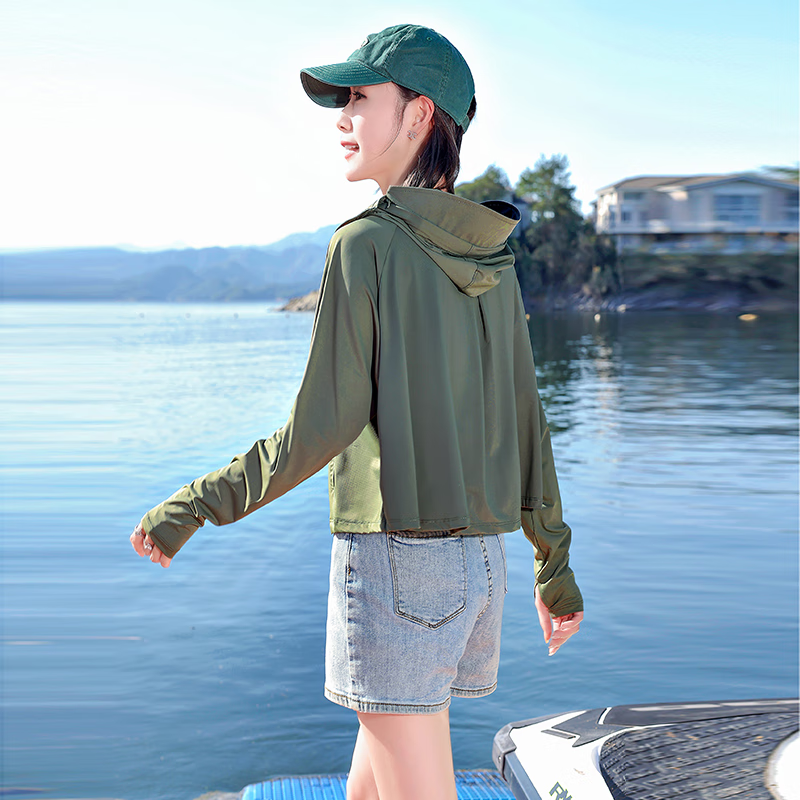 华婷露冰丝夏季薄款连帽防晒衣 26.9元 - 线报酷