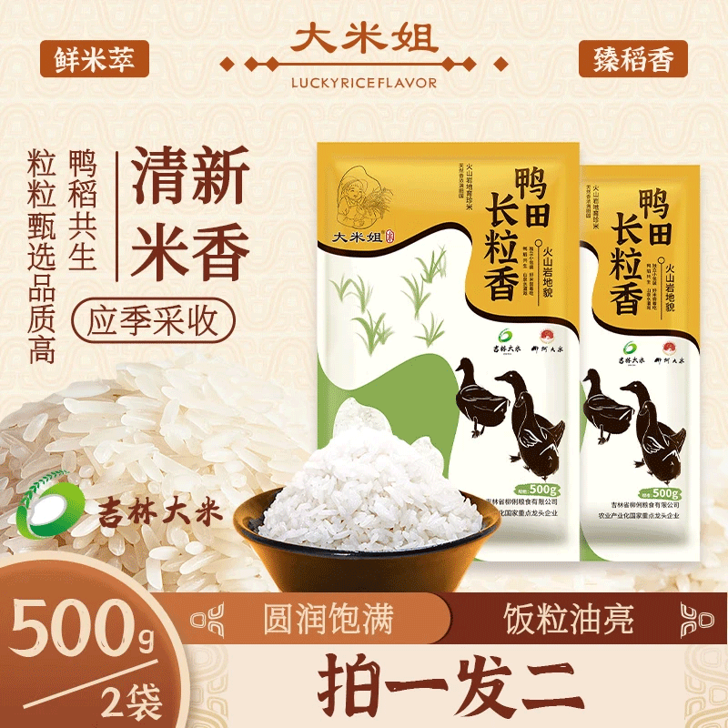 鸭田大米500g拍一发二 2元 - 折送网