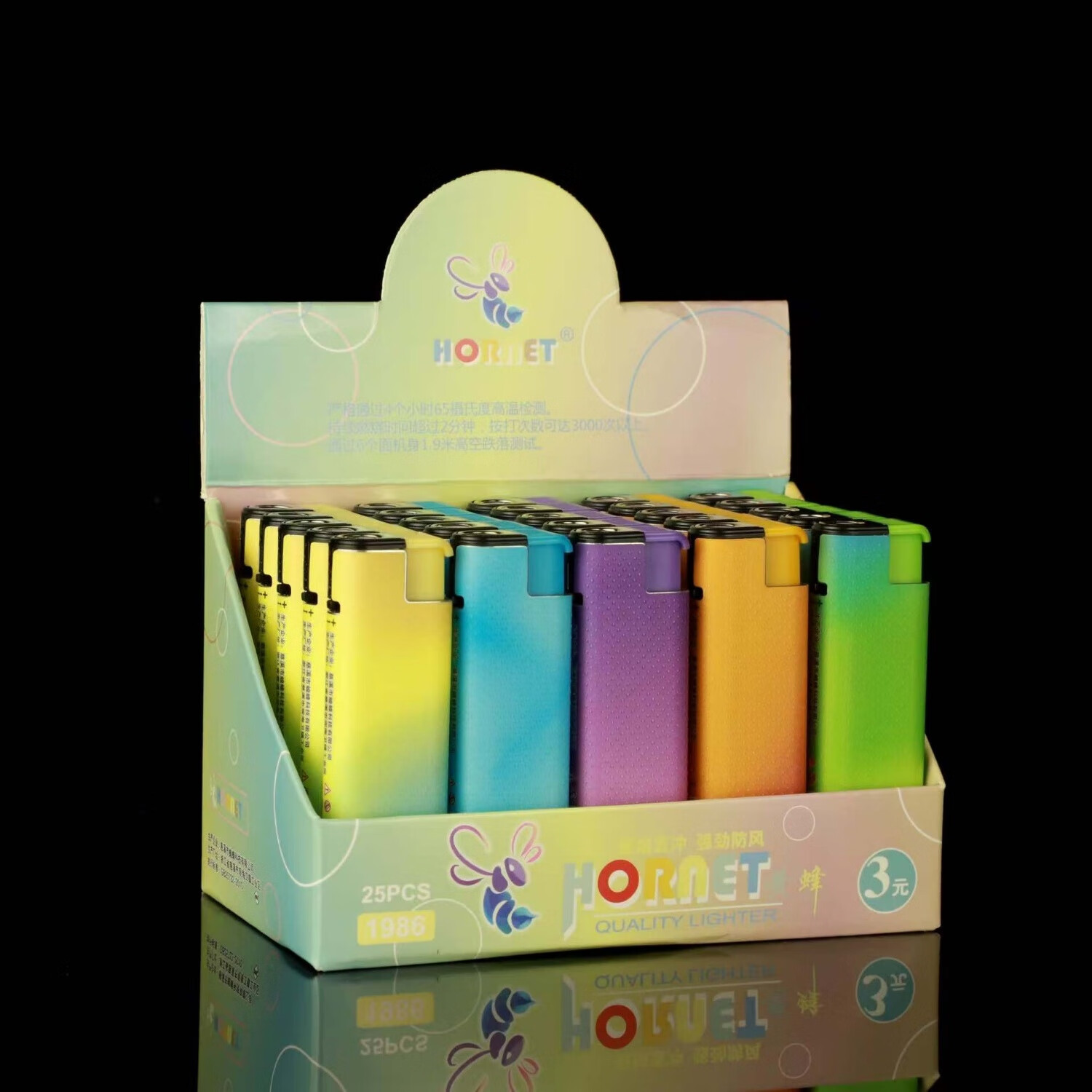 黄蜂炫彩金属防风蓝焰直冲打火机75支 70元 - 线报酷