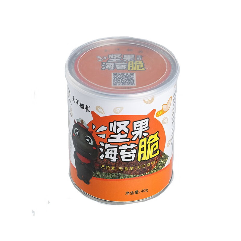 大洋船长坚果海苔脆40g/罐 任选3件 22.69元 - 线报酷