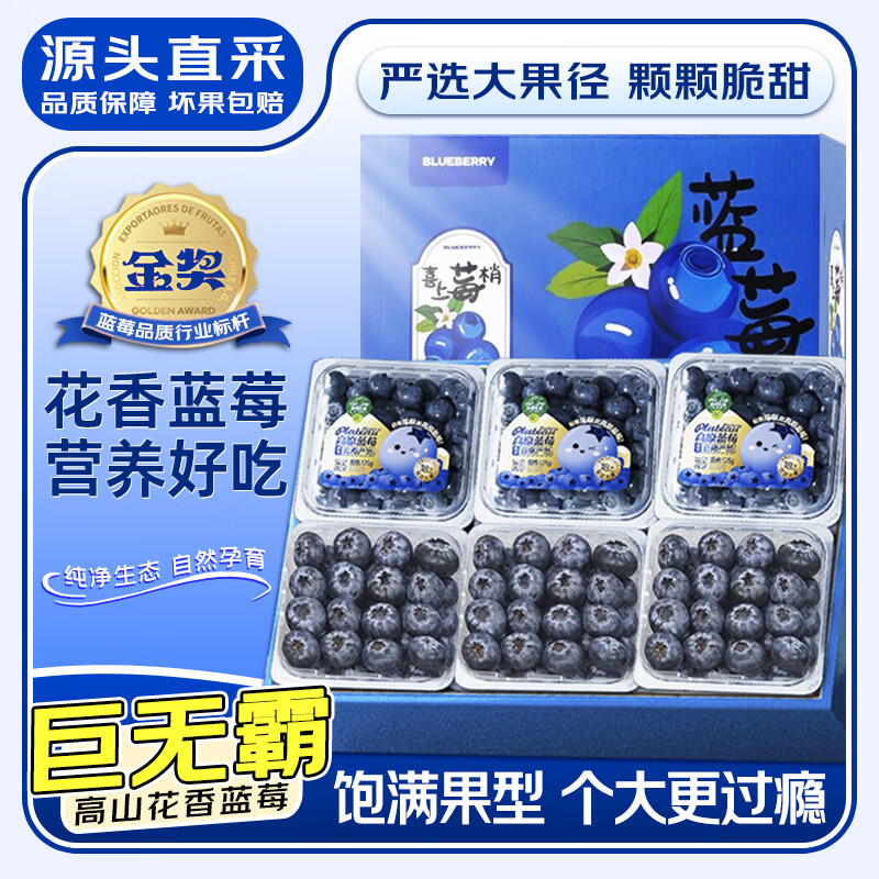 静羽云南花香蓝莓净重100g*6盒 29.9元 - 线报酷