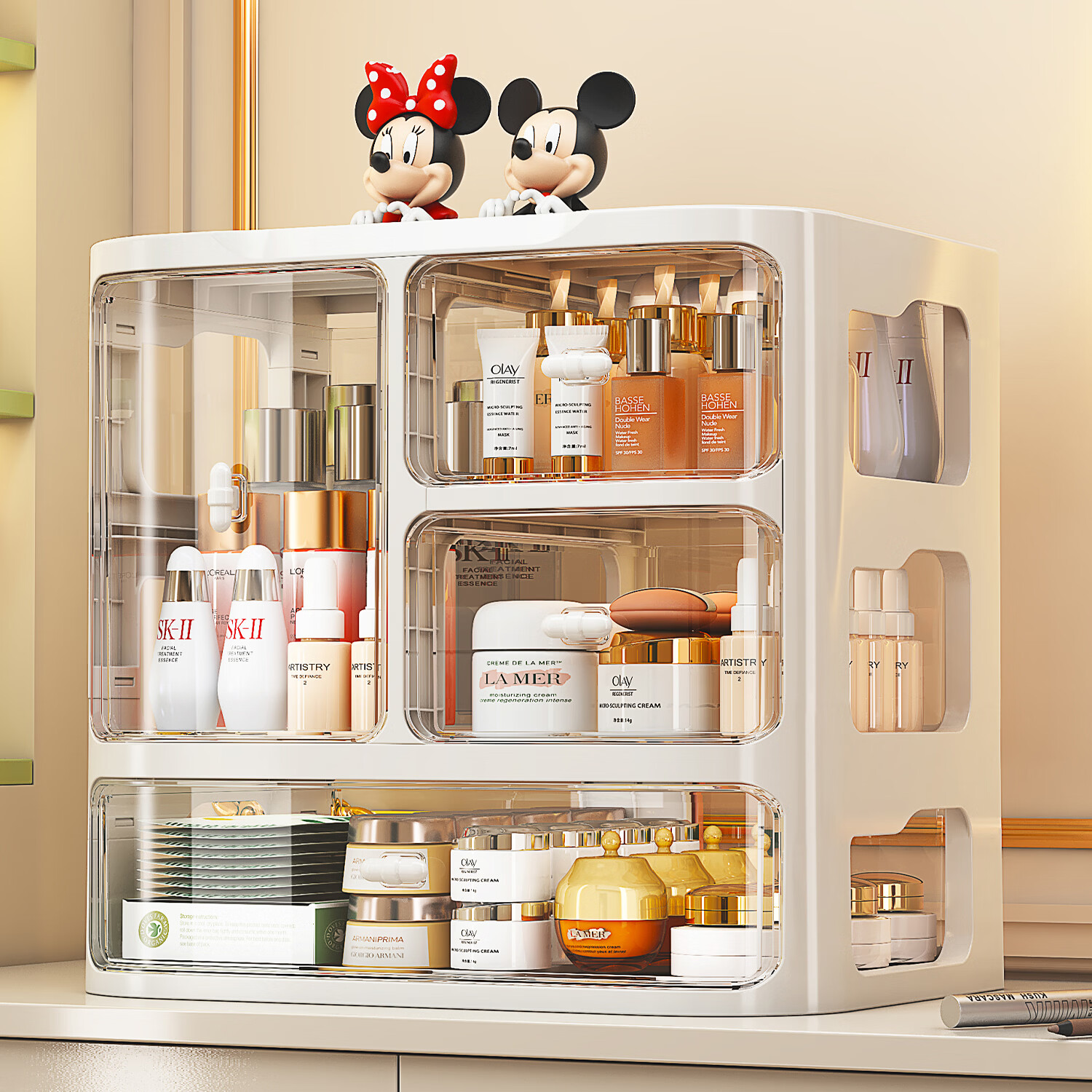 纳份爱抽屉式大容量收纳盒3层+4抽屉 22.37元 - 折送网