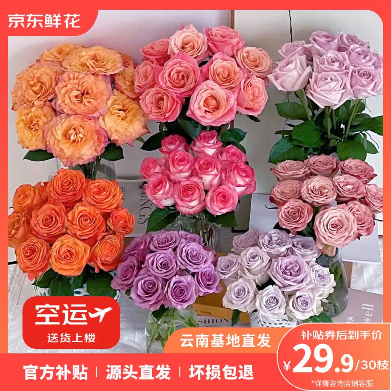 自营京东鲜花随机玫瑰30枝 29.9元 - 线报酷