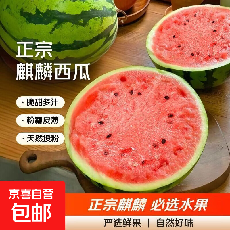 麒麟西瓜带箱6-8斤（净重6斤+） 19.9元 - 折送网