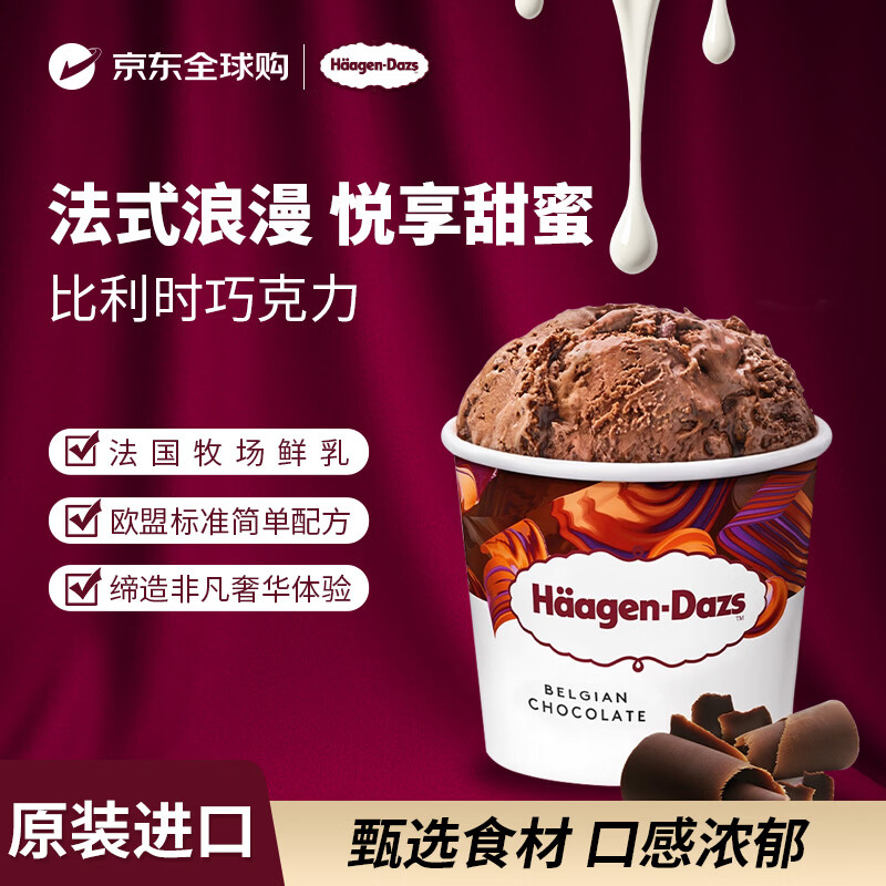 哈根达斯雪糕巧克力味大桶家庭装460ml 任选4件220元 - 线报酷
