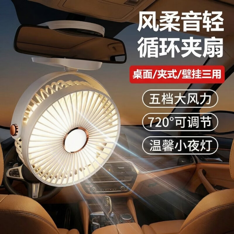 带灯五档大风力桌面风扇 6.9元 - 折送网