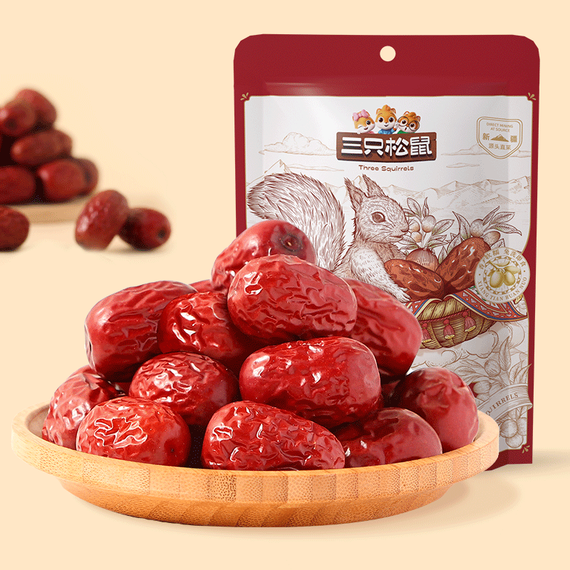 三只松鼠新疆免洗灰枣250g*6袋 19.9元 - 线报酷