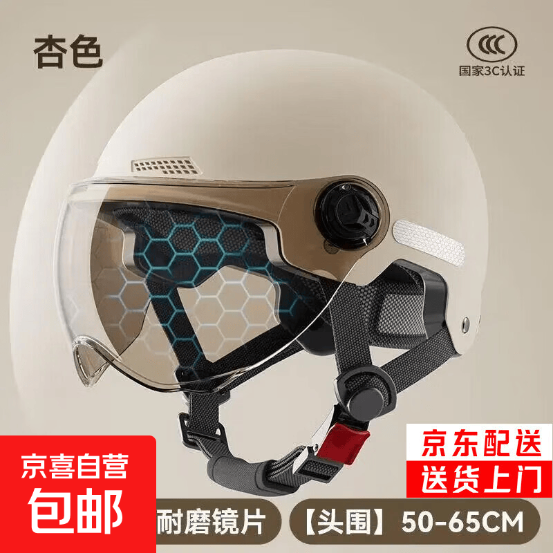 【🚚京喜自营】男女电动车头盔-防晒短镜款 12.9元 - 线报酷