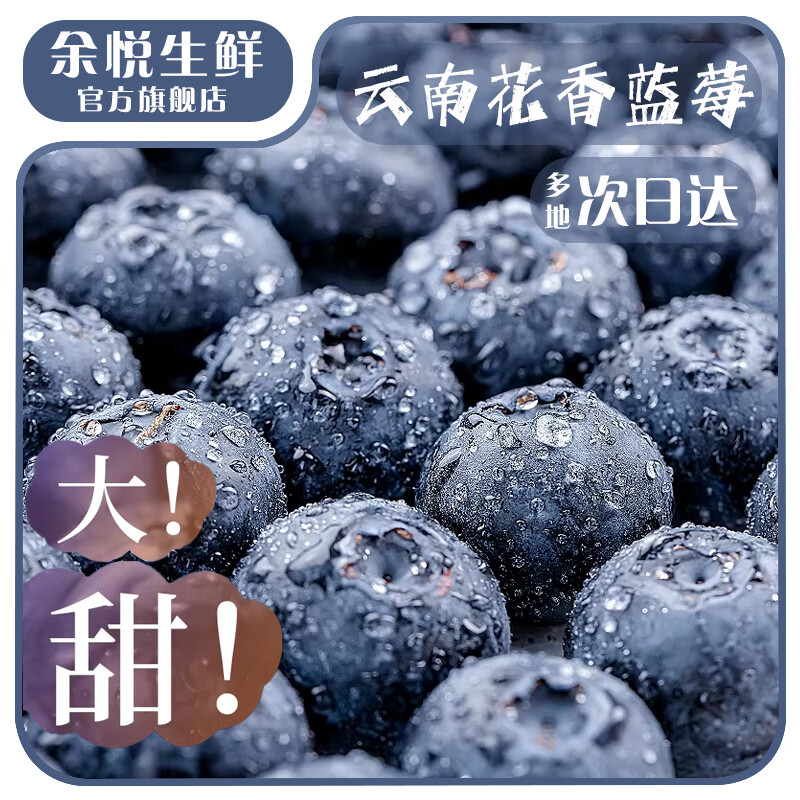 余悦 云南花香蓝莓 产地直发125g*8盒 36.9元 - 线报酷