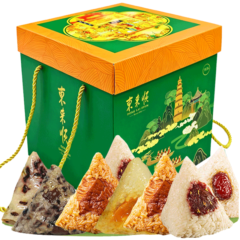 东来顺清真粽子礼盒6味12粒共1440g 49元 - 线报酷