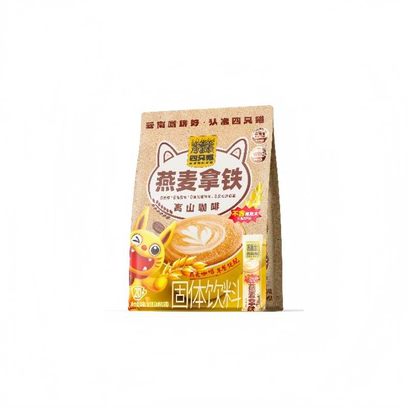四只猫咖啡燕麦拿铁咖啡20条 11.9元 - 折送网