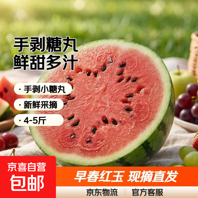 手剥小糖丸西瓜2个装4-6斤 16元 - 线报酷