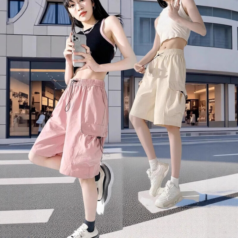 YOUNVFR高腰显瘦五分阔腿短裤女 任选1条 39.9元 - 折送网
