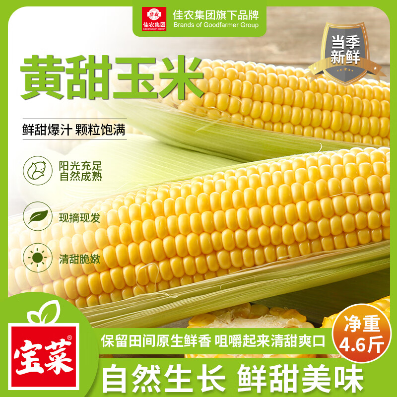佳农宝菜山东新鲜水果玉米棒净重4.6斤4-7根 15.9元 - 线报酷 佳农宝菜山东新鲜水果玉米棒净重4.6斤4-7根 15.9元 - 线报酷