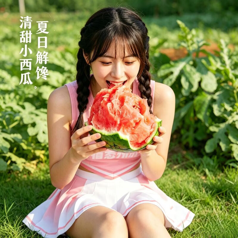 遇见悯农小吊瓜手撕西瓜净重5-7斤 30.9元 - 美泡泡