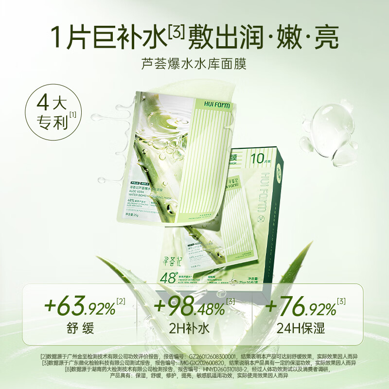 寻荟记舒缓修护面膜2盒20片 29.9元 - 线报酷