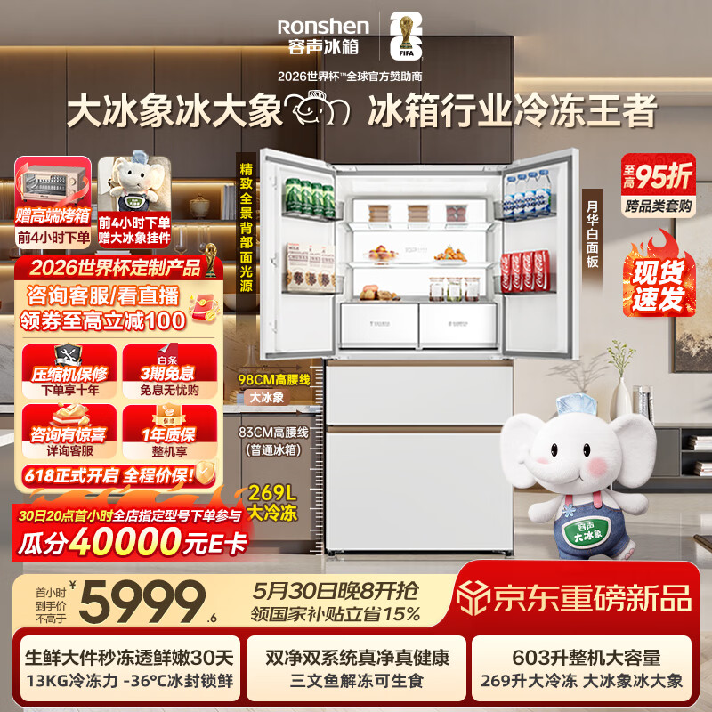 容声大冰象603法式白 5699.6元 - 86线报