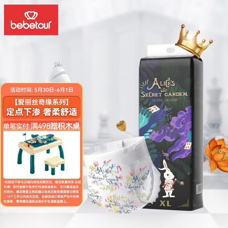 bebetour爱丽丝奇缘纸尿裤S码拍4件 199.6元 - 线报酷