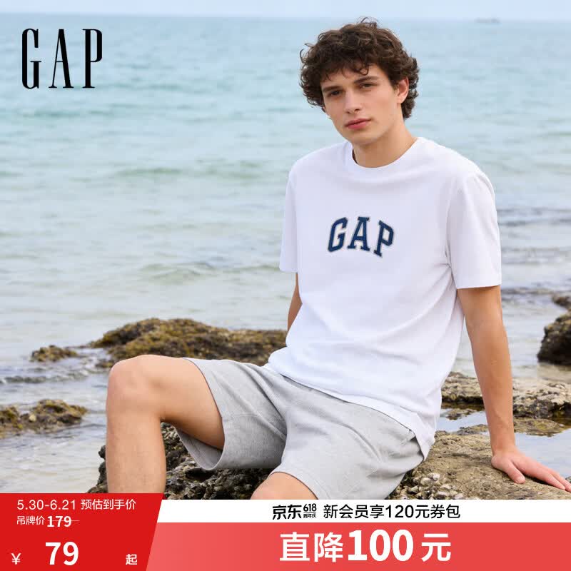 Gap男女同款美版T恤 69元，Gap纯棉大logo短袖 59元，Gap经典常规T恤 49元 - 86线报