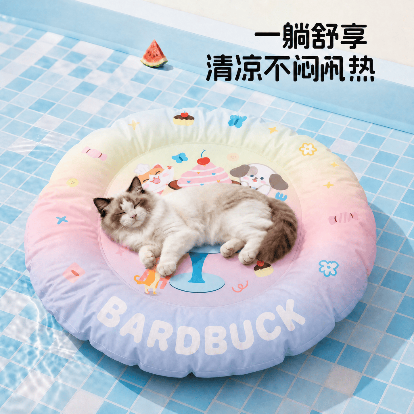 抖音同款 29.9元，Kimpets渐变宠物凝胶冰窝49cm 11.9元 - 线报酷