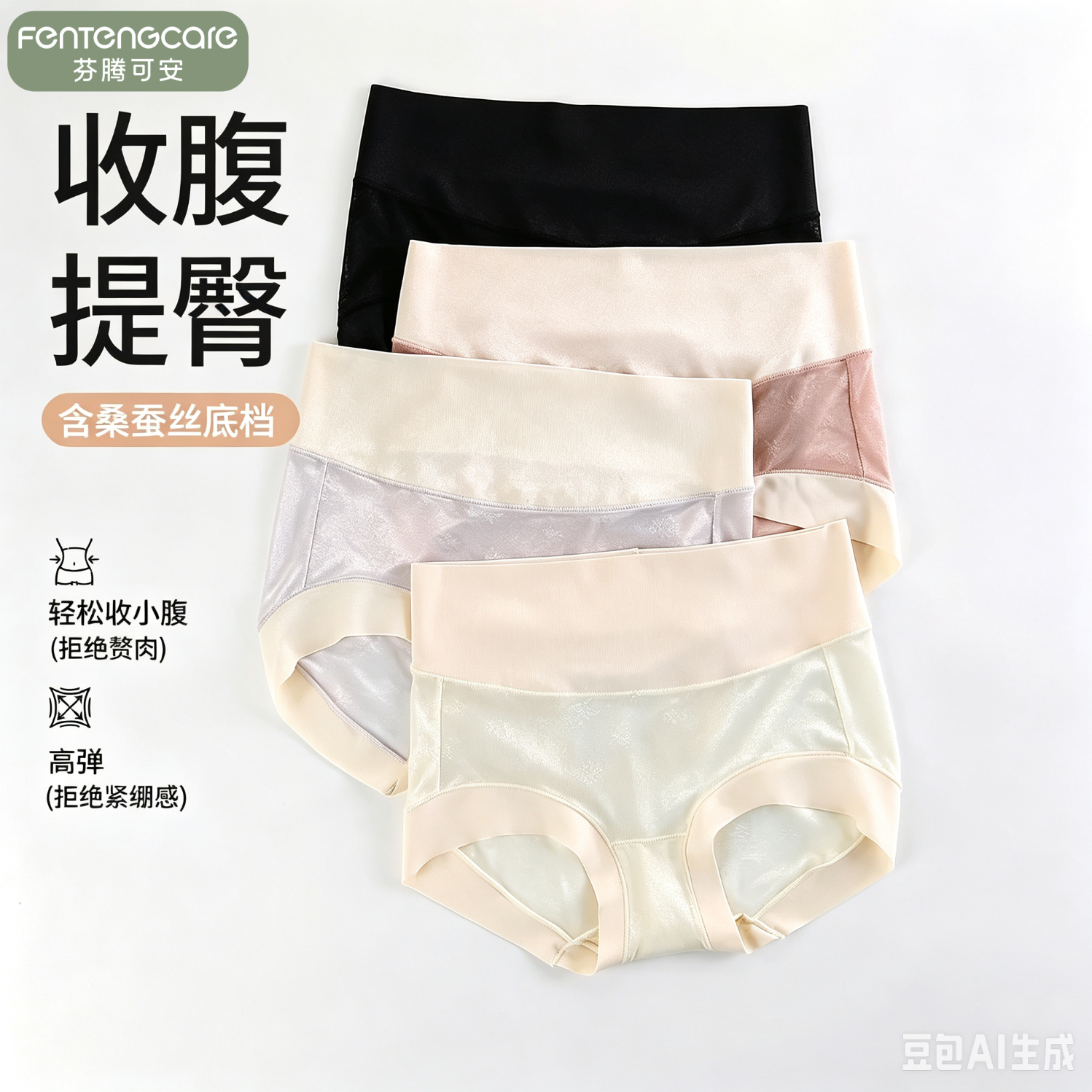 芬腾可安冰丝裸感内裤4条 19.9元，芬腾可安高腰收腹内裤4条 19.9元 - 86线报