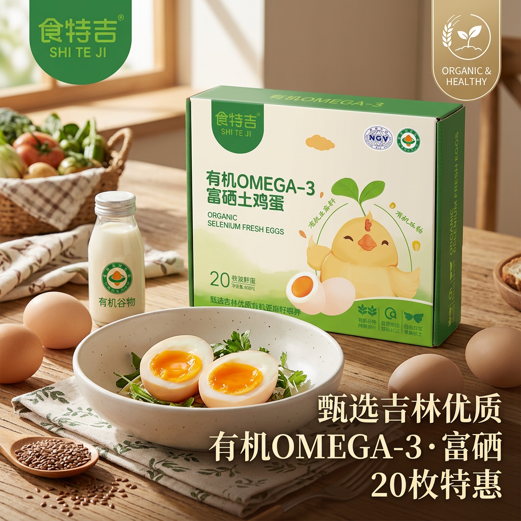食特吉有机富硒土鸡蛋礼盒20枚 56元 - 86线报