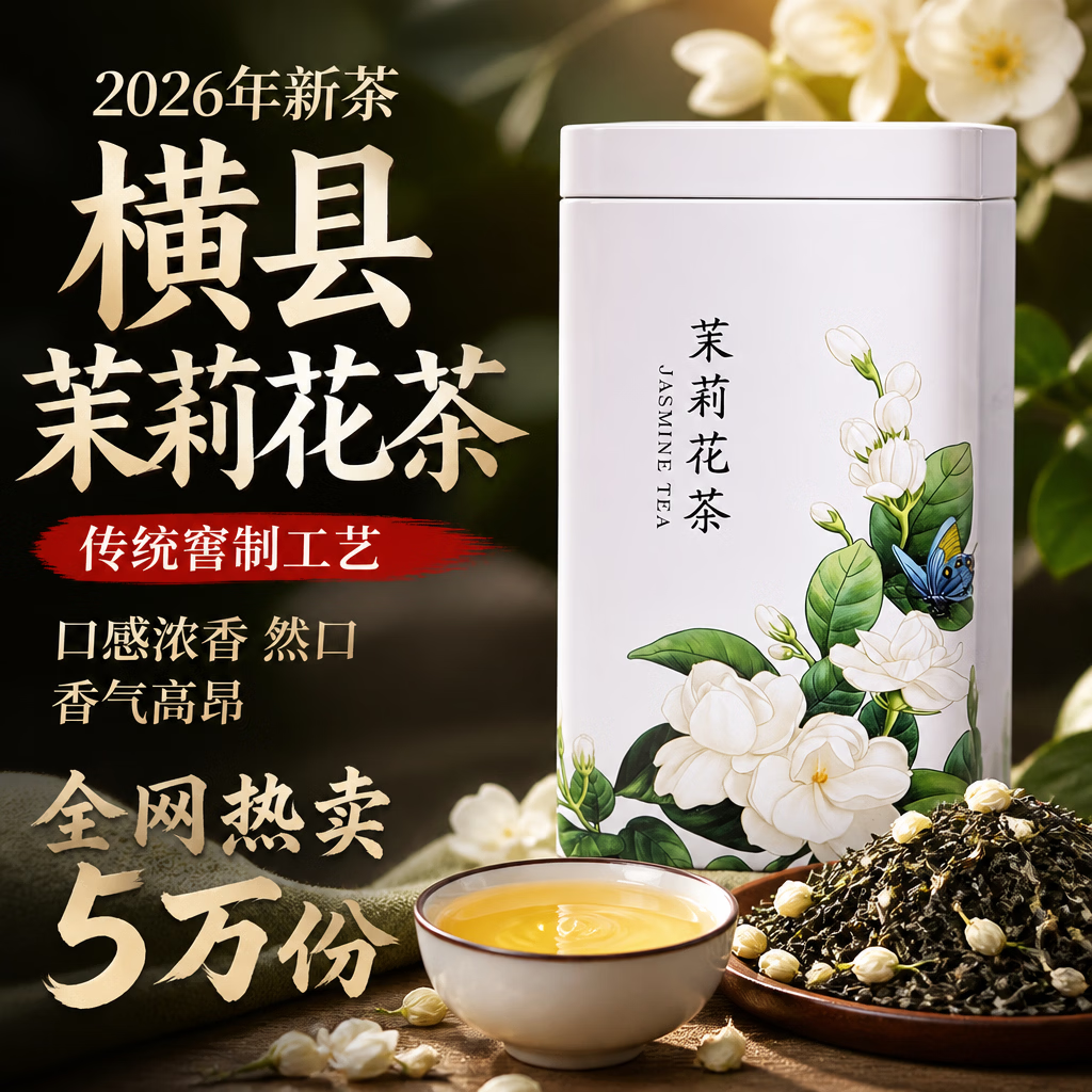 茗波茉莉花茶250g×2罐 55.9元 - 86线报