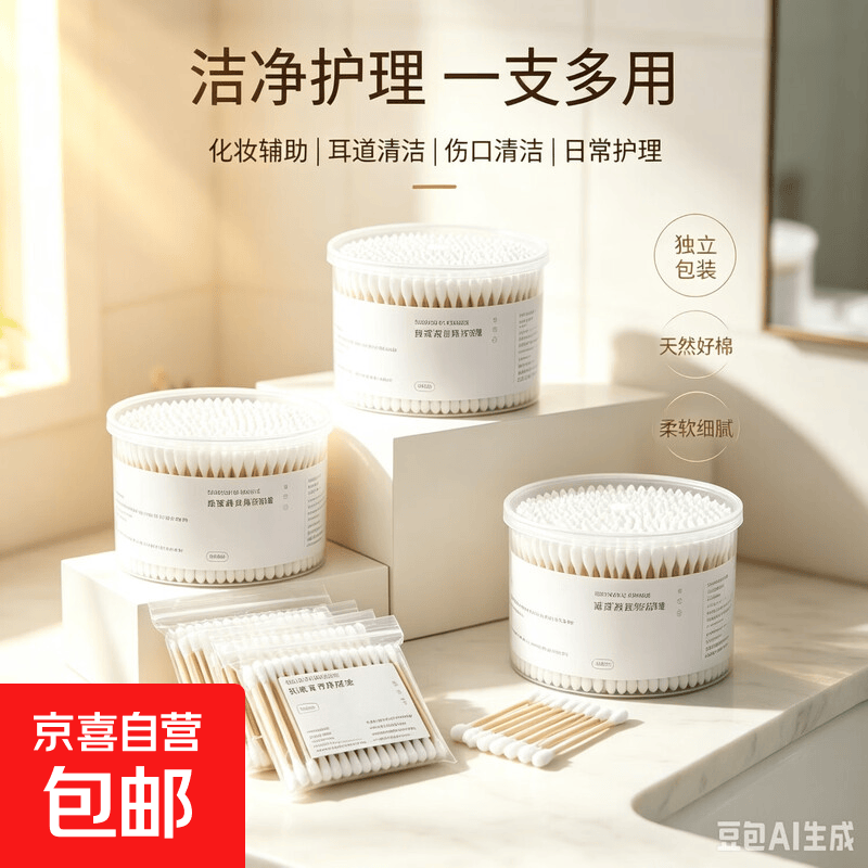 京喜宠物专用清洁棉签100支 0.9元 - 86线报