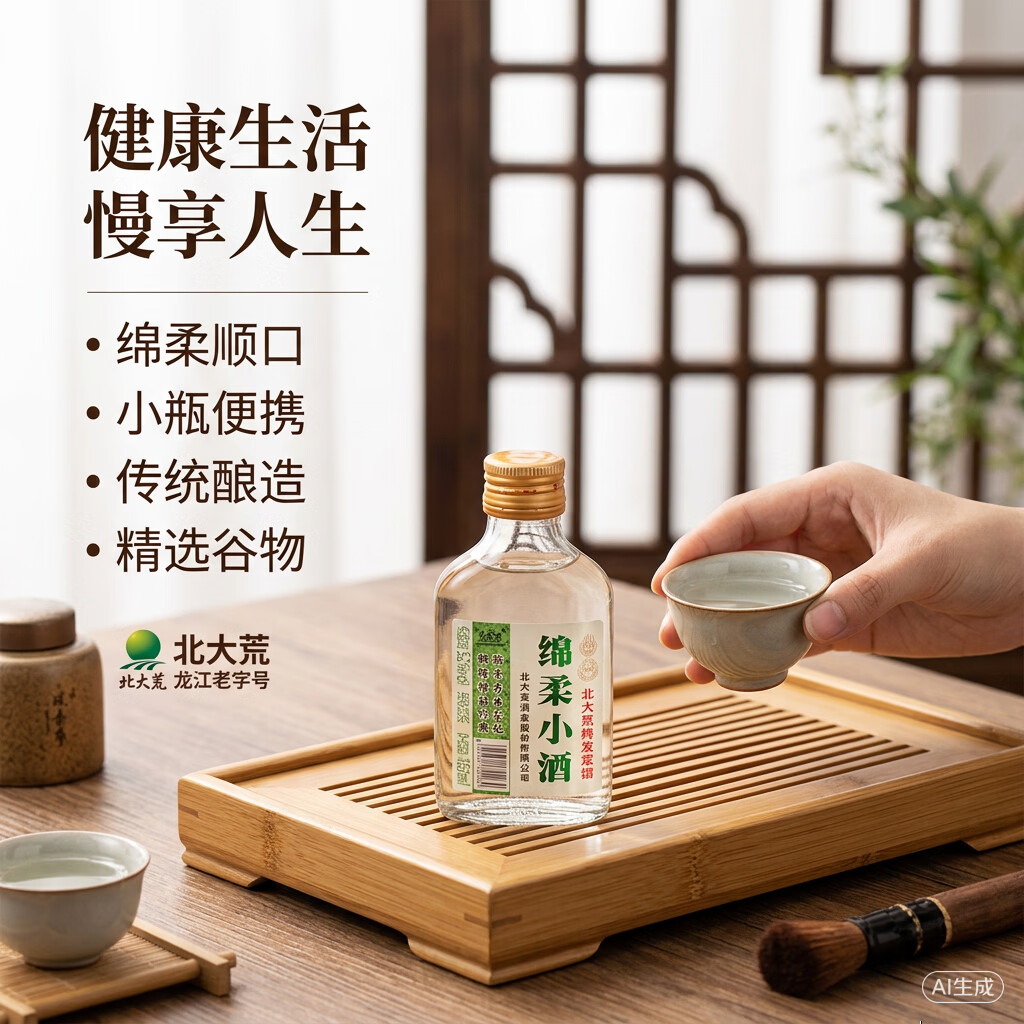 北大荒纯粮发酵52度小酒100ml拍4件 赠120购物津贴 90.6元 - 86线报