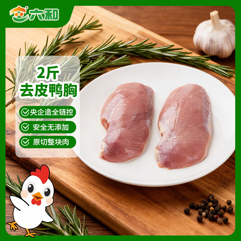 六和去皮樱桃谷鸭胸肉2斤 4件 59.9元 - 86线报