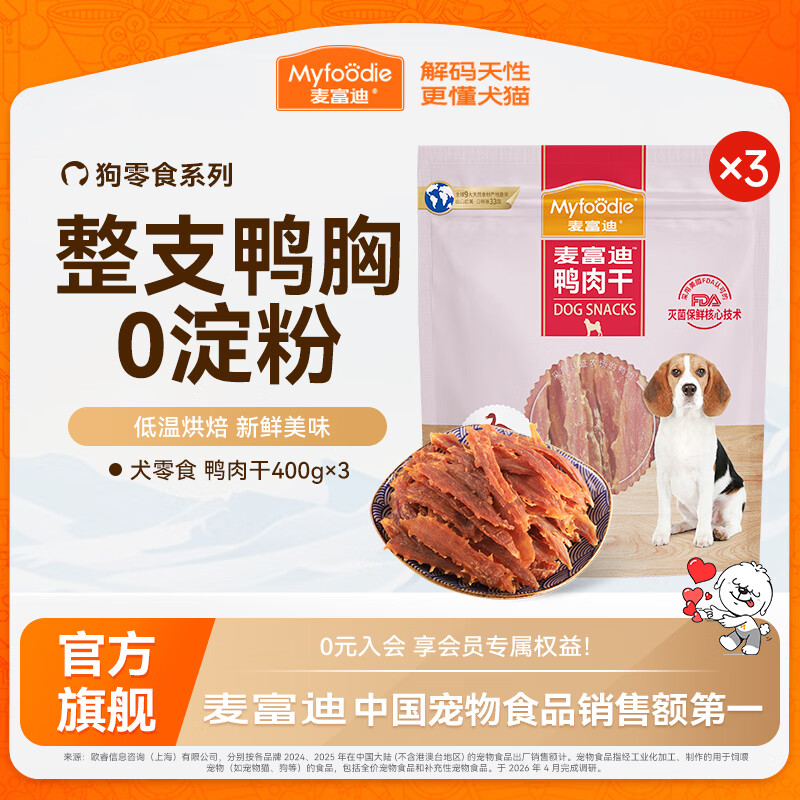 纯福酶解鸭肉梨小型犬粮1.5kg*4 177元，纯福酶解鸡肉中大型犬粮2.5kg*4 248元 - 86线报