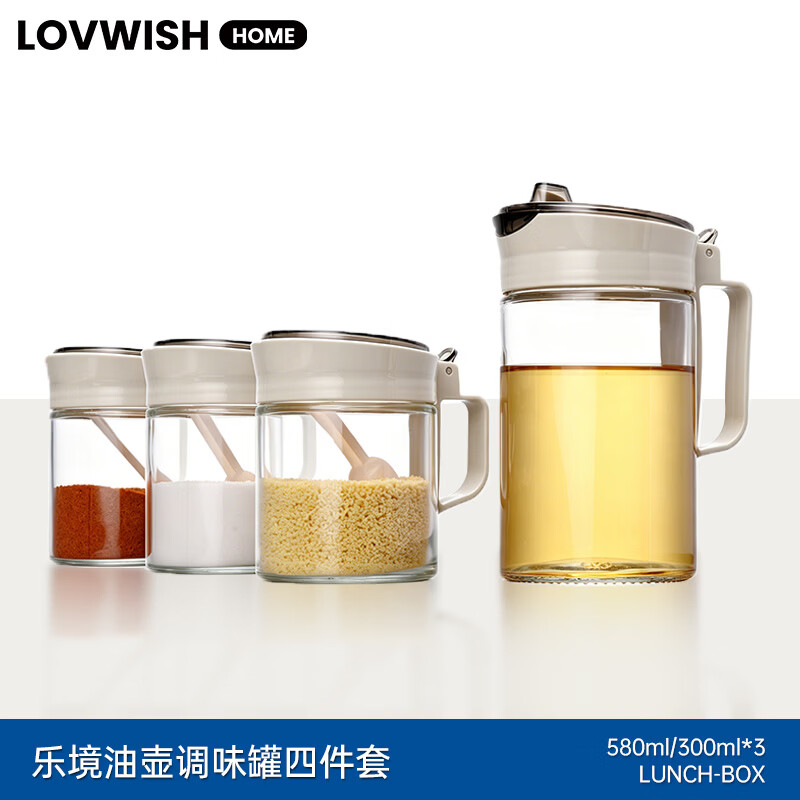 乐唯诗玻璃油壶调味罐4件套 9.9元，乐唯诗小黄鸭高鹏汤碗700ml 8.4元 - 86线报