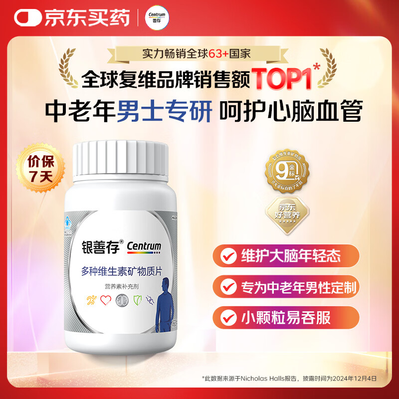 善存男女士银善存中老年多维矿物质片160粒 60元 - 86线报