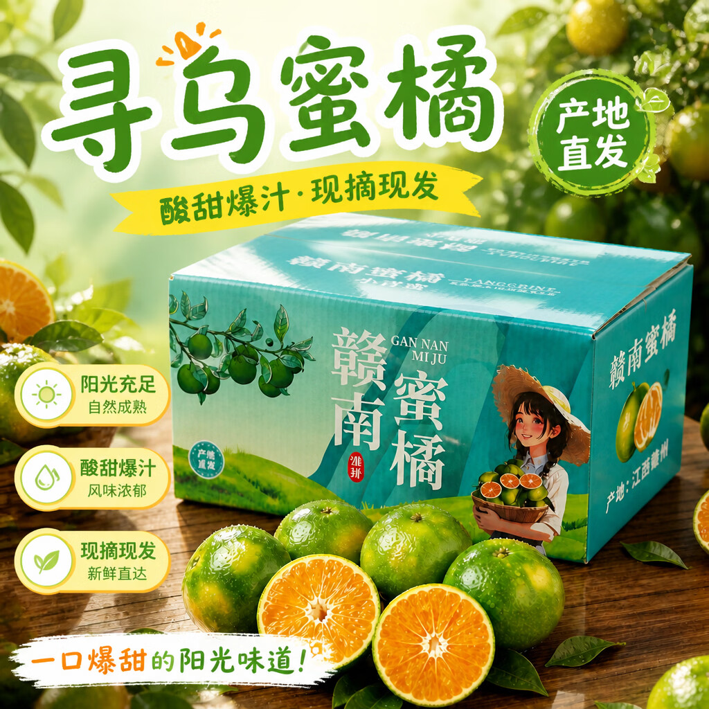 土八鲜寻乌蜜橘净重4.5斤 16.9元 - 86线报
