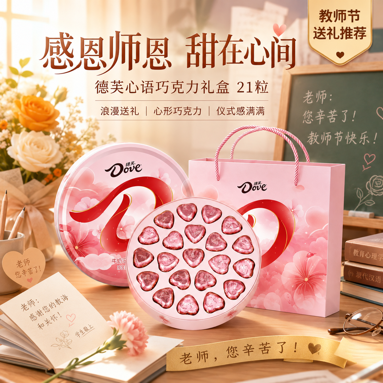 教师节好礼提前备 德芙 心语巧克力礼盒21粒*2盒 33.9💰香浓口感 入口丝滑 - 线报酷