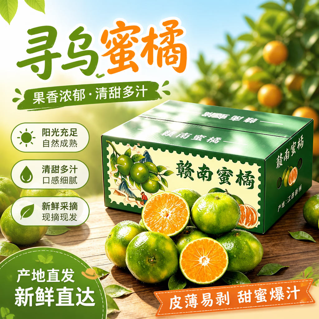 土八鲜寻乌蜜橘净4.5斤 19.9元 - 86线报
