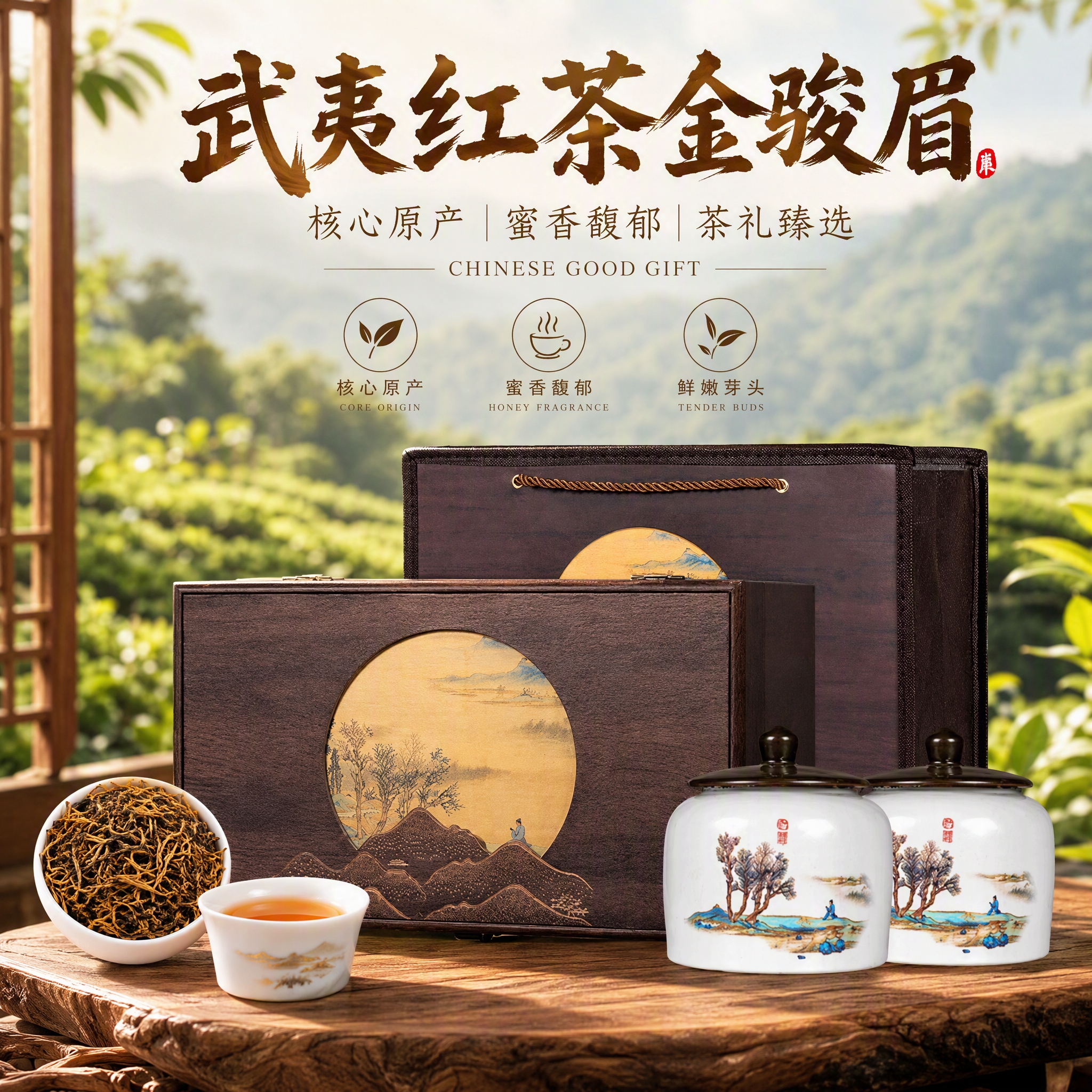 悠茗山特级山水情缘金骏眉高档礼盒200g 99.0元 - 86线报
