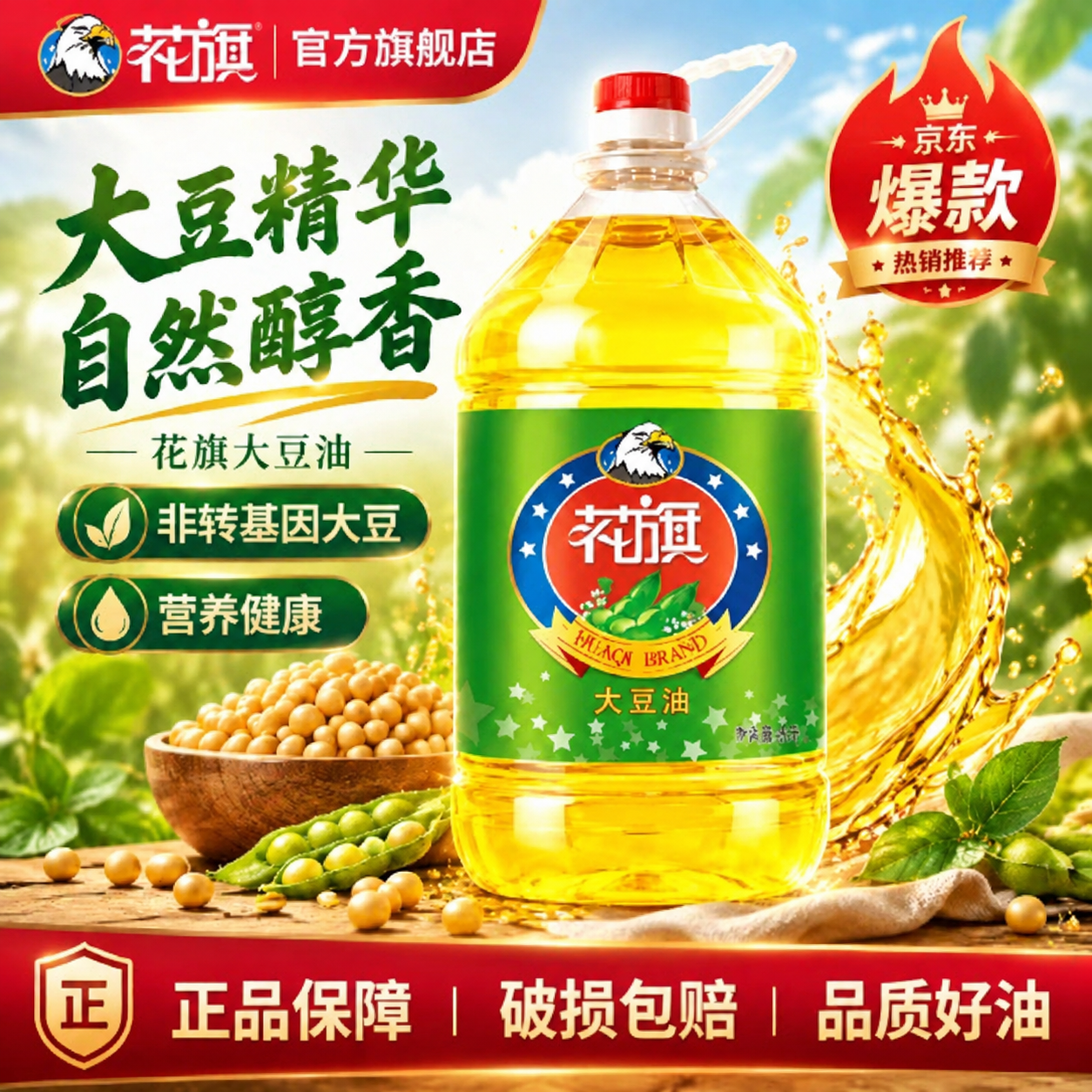 花旗精选一级大豆油5L/桶 49.9元 - 清风线报
