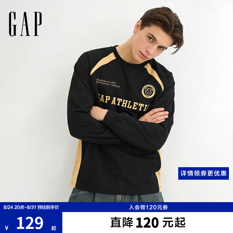 GAP纯棉圆领卫衣 89元，GAPlogo连帽卫衣 139元 - 线报酷