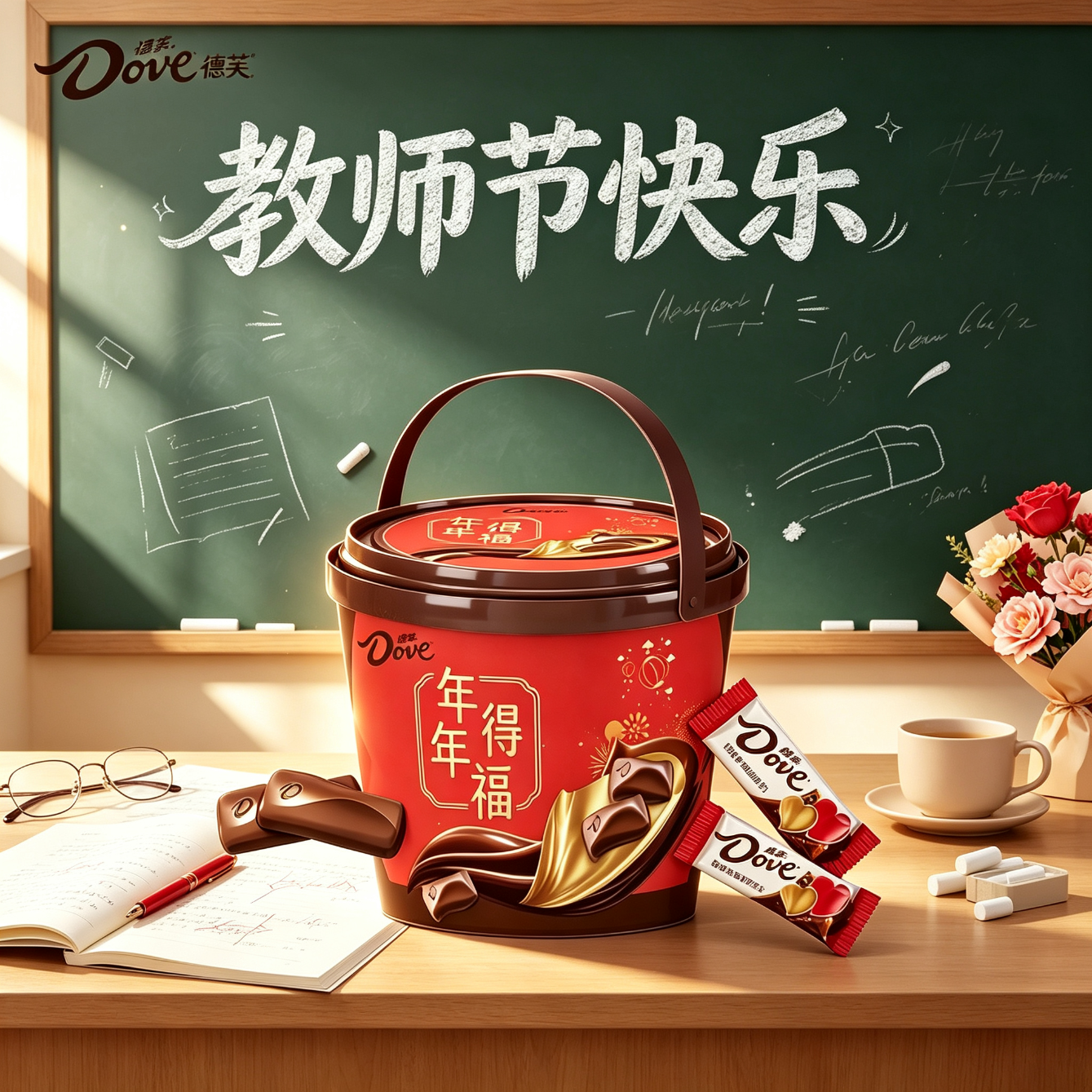 德芙 Dove 巧克力桶装 4.5g*60粒 教师节礼物送老师零食糖果婚礼tzt - 86线报