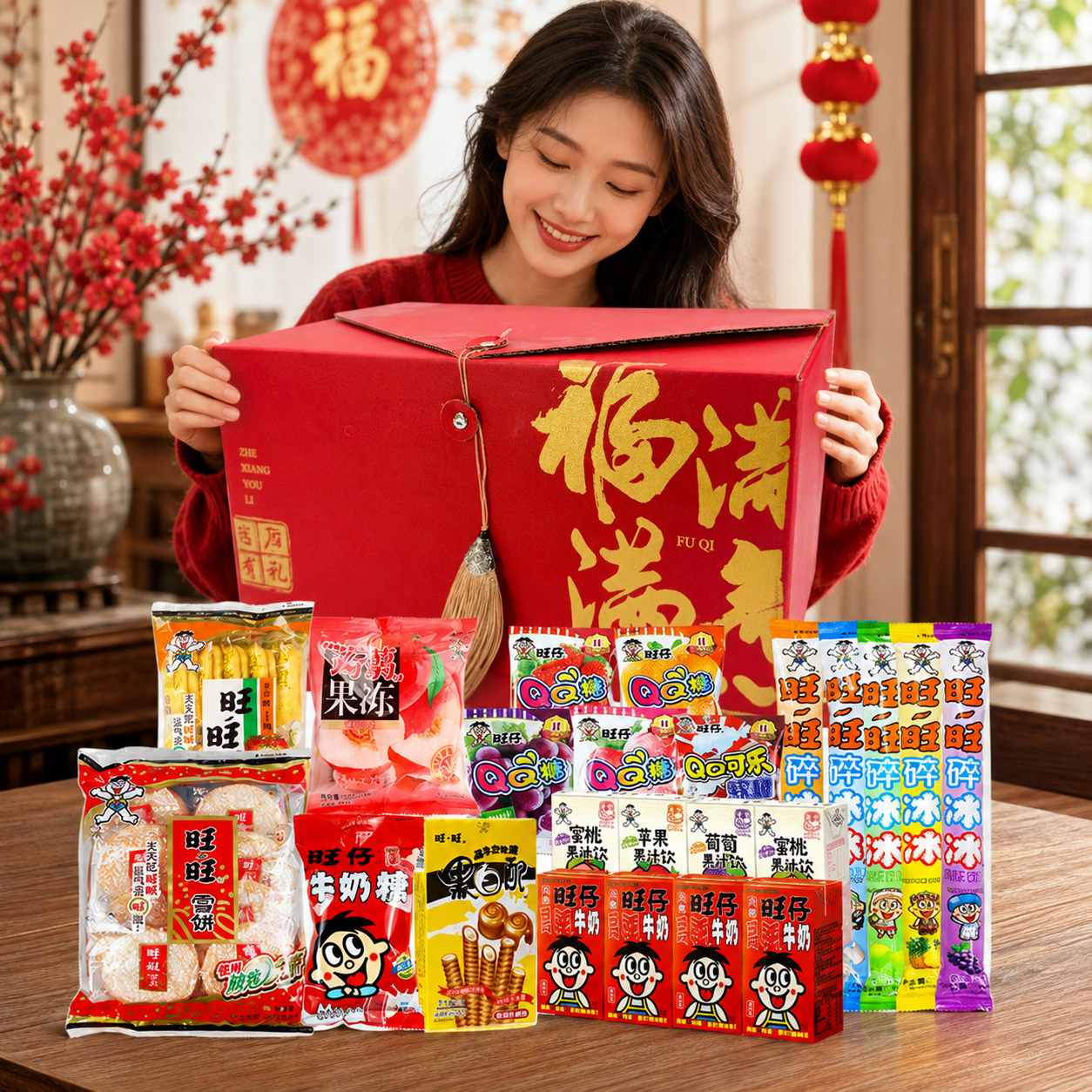 旺旺零食大礼包350g 24.9元，旺旺零食福满礼盒1900g 59.9元 - 86线报