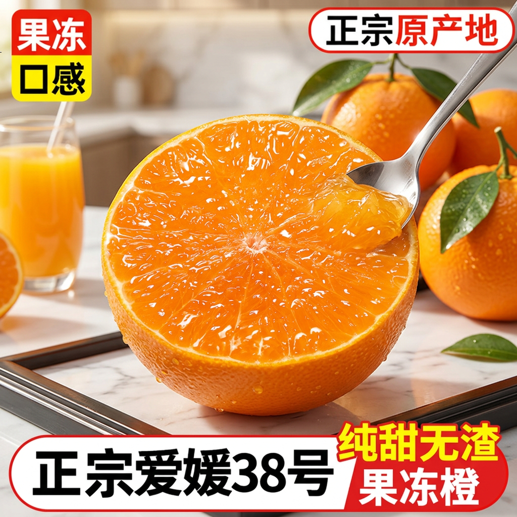 爱媛果冻橙净7-7.5斤 17.9元 - 线报酷