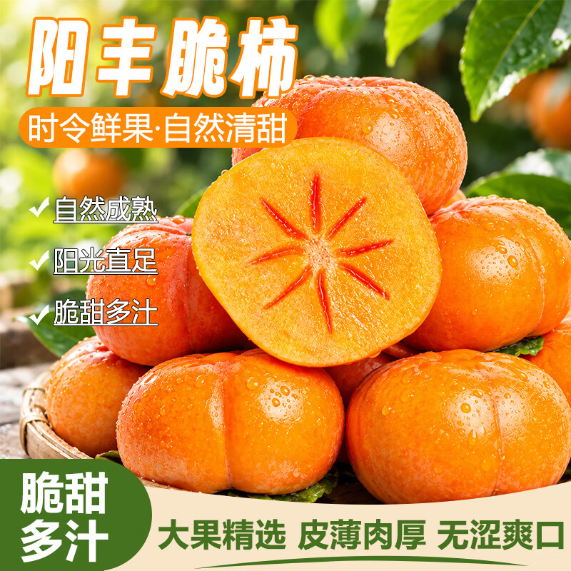 脆甜鲜柿好价🚀 生活好管家 阳丰脆柿5斤装 🔴到手14.9元包邮 - 86线报
