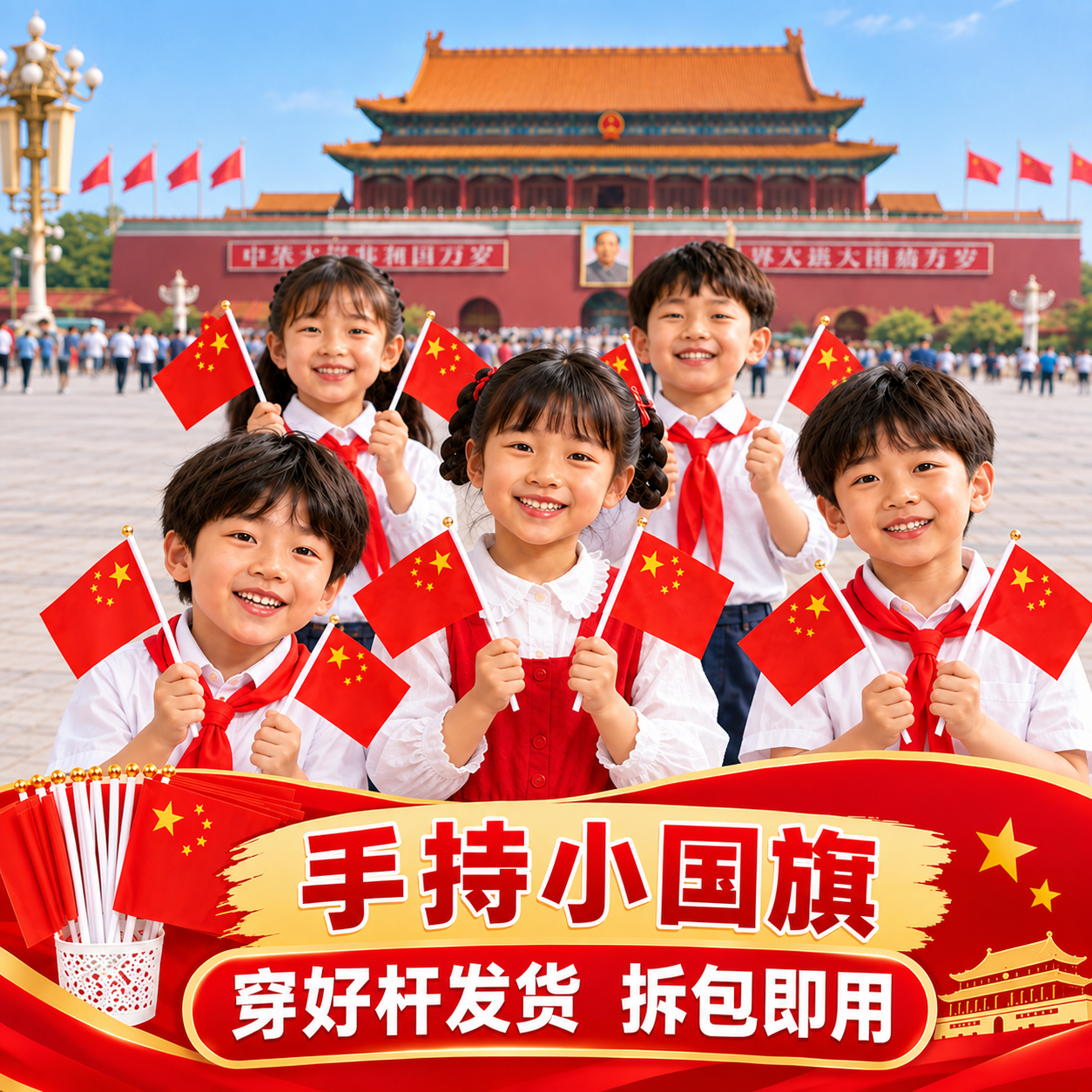 LCWJ 7号小国旗50面+50杆 19.8元 - 86线报