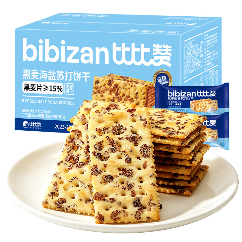比比赞黑麦海盐苏打饼干600g 9.9元 - 86线报