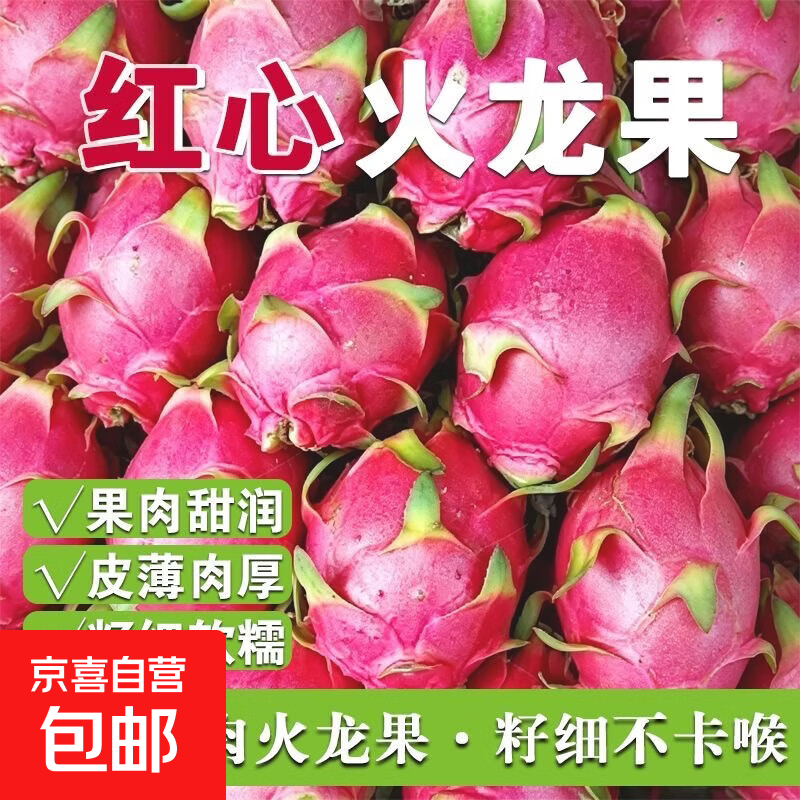 红心火龙果带箱5斤 9.99元 - 线报酷