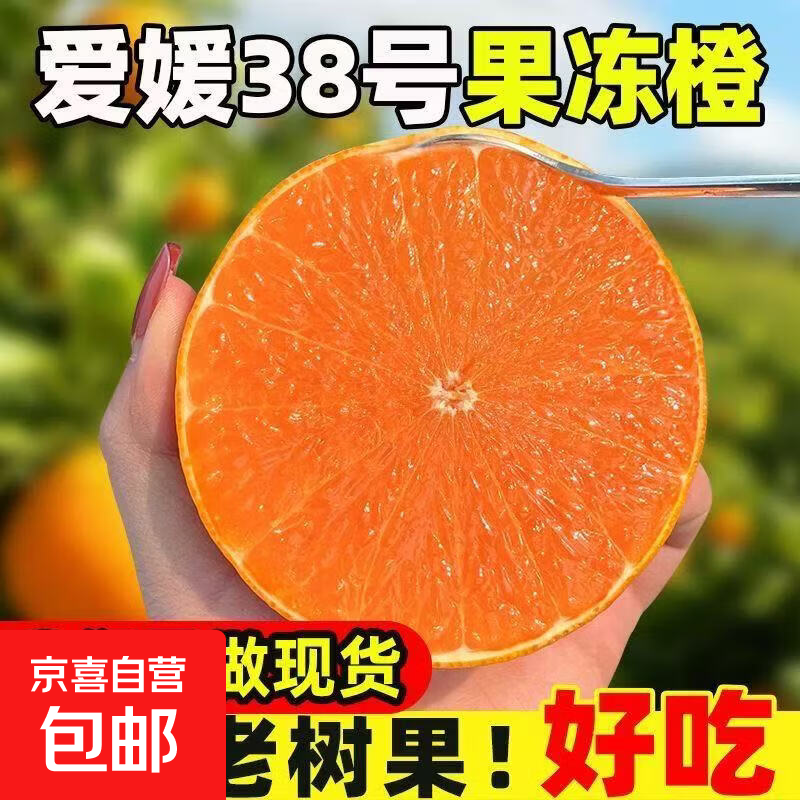 四川浦江爱媛38号果冻橙爱媛果冻橙新鲜直发孕妇水果橙子薄皮橙 爱媛带箱8斤净重7.2斤单果60-70mm 19.9元 - 86线报